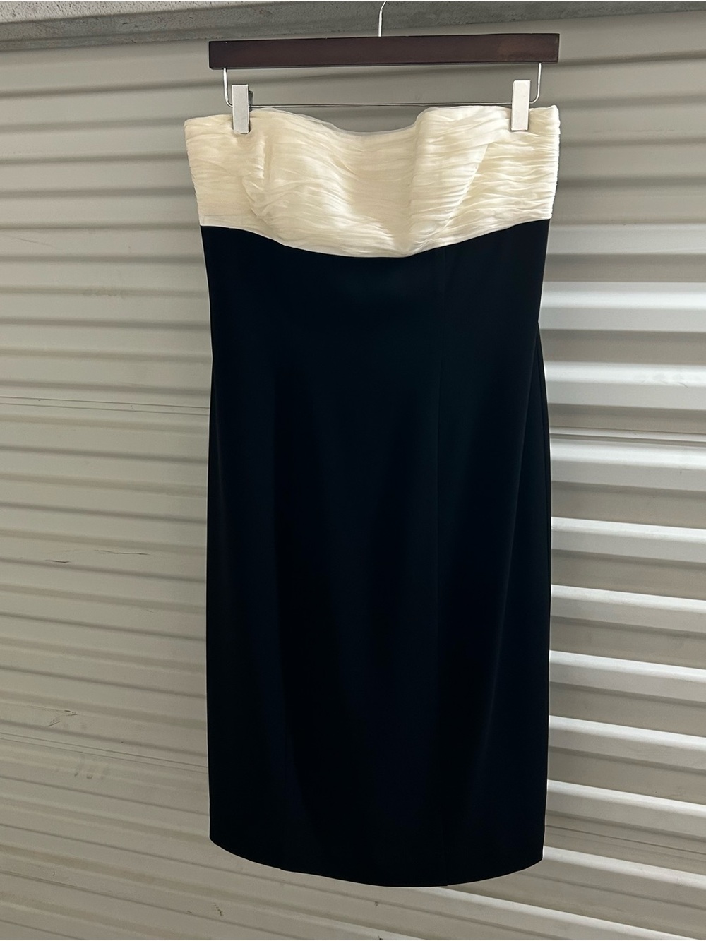 Lauren Ralph Lauren Strapless Black Dress with Cream Bodice
